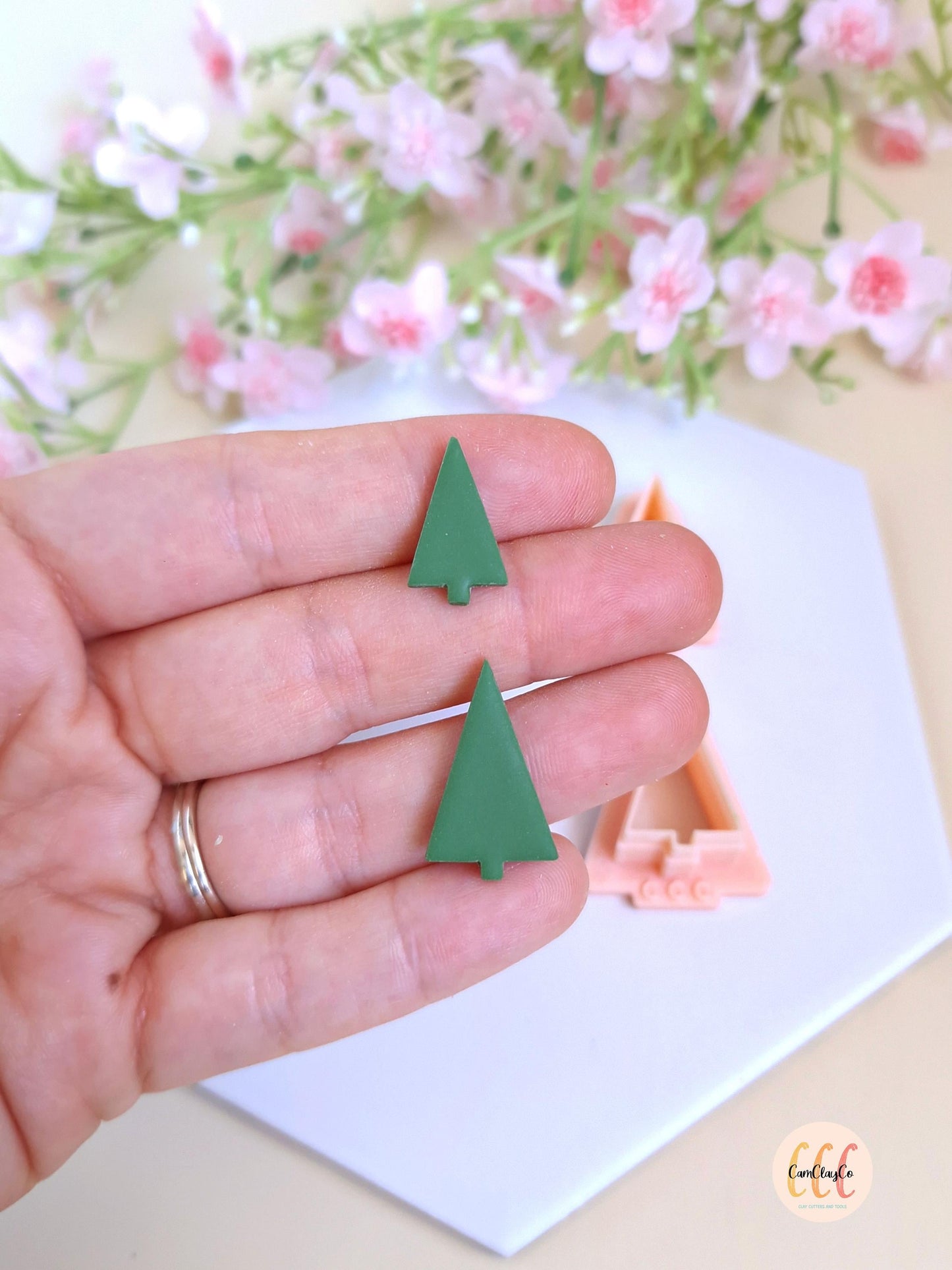 Emporte-pièces 3D Noël en forme de sapins minimalistes pour la fabrication de bijoux en argile polymère