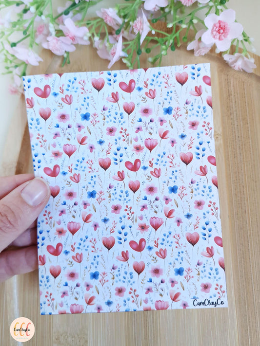 Feuille de transfert soluble à l'eau - Watercolor Valentine 03