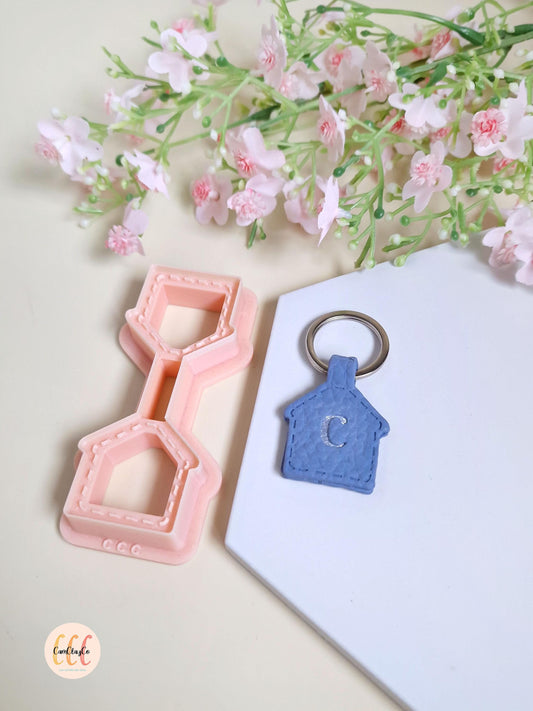 Emporte-pièce 3D porte-clés pour les créations en argile polymère - Porte-clés maison