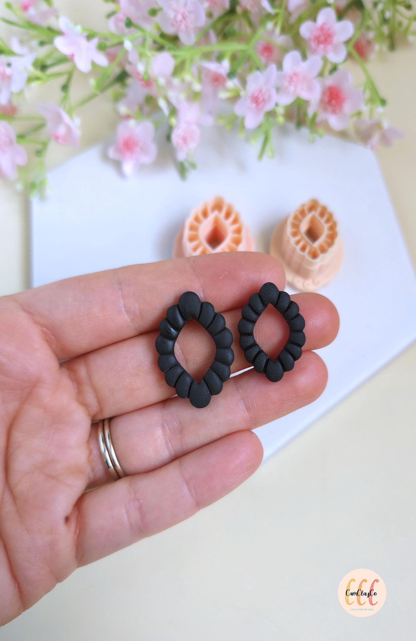 Emporte-pièces 3D forme festonnée pour la fabrication de bijoux en argile polymère, créoles interchangeables, pampilles