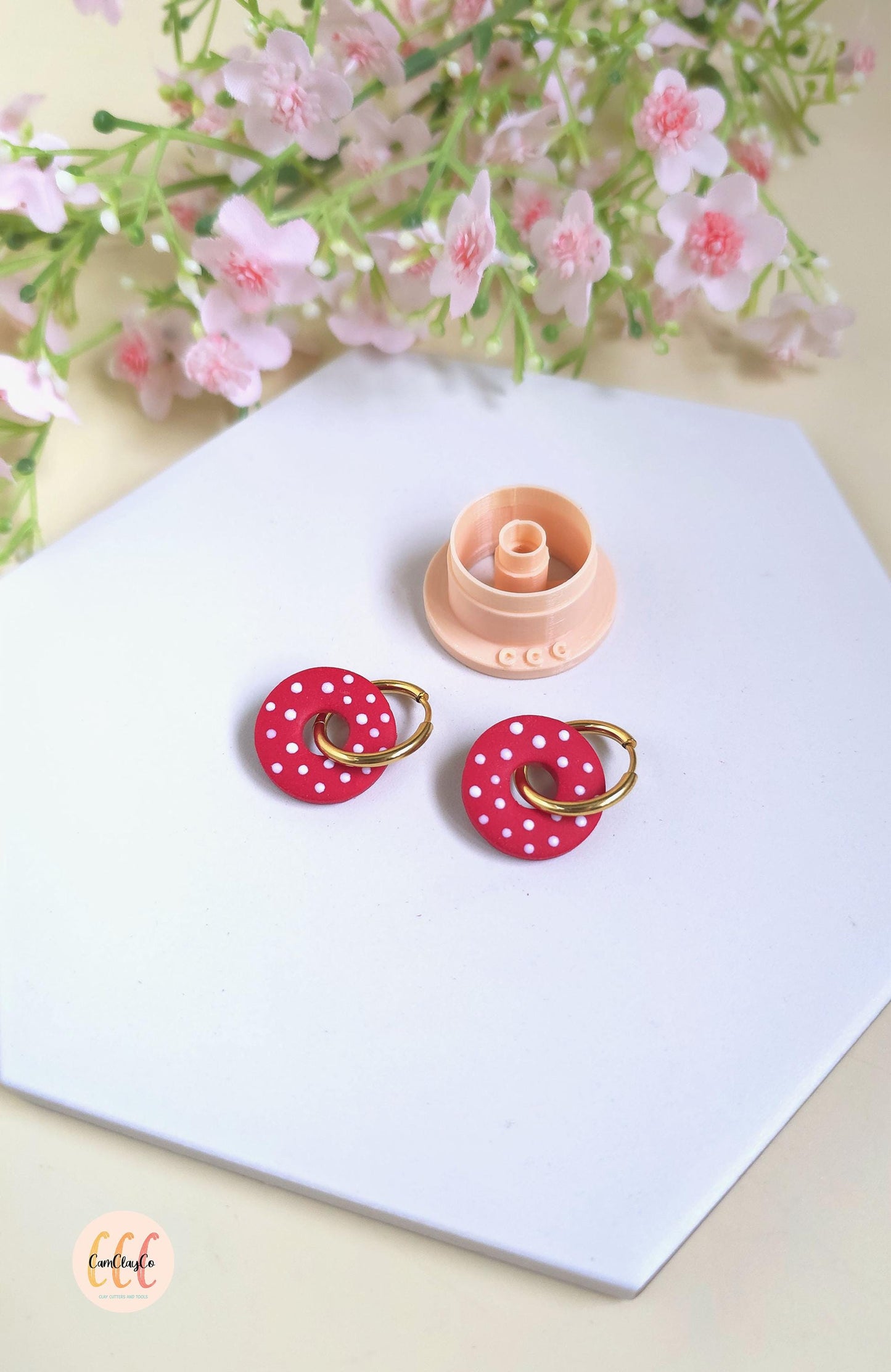 Emporte-pièce 3D en forme de cercle donut pour la fabrication de bijoux en argile polymère, créoles interchangeables, pampilles