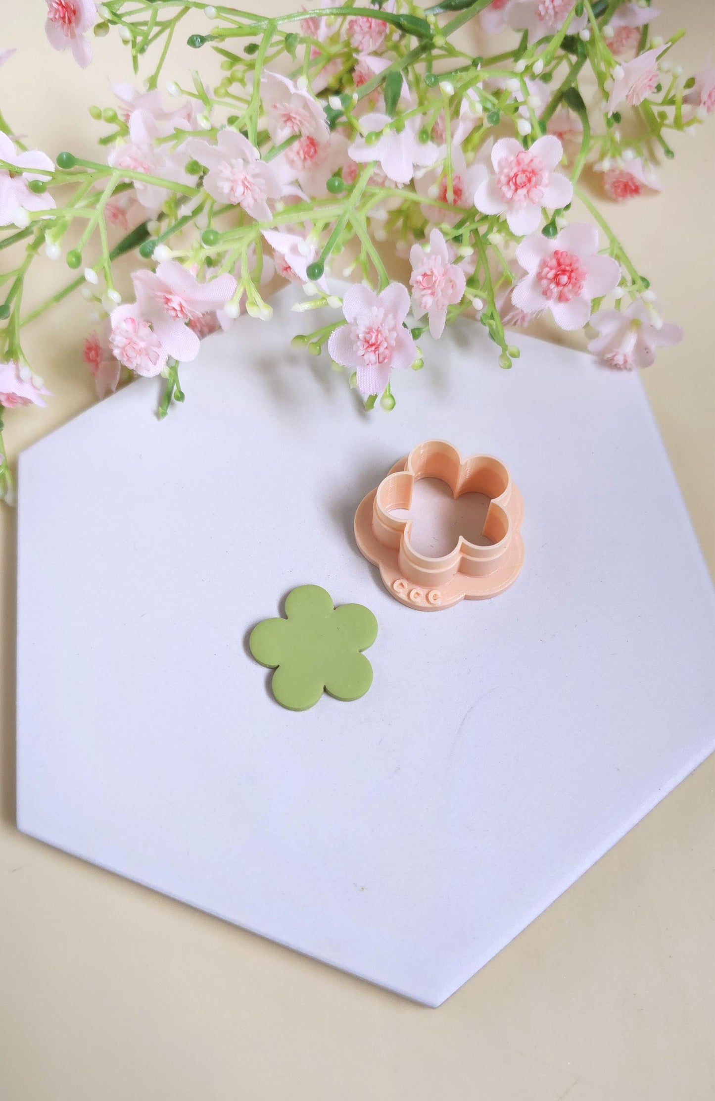 Emporte-pièces en forme de fleurs donuts 5 pétales 25mm pour la fabrication de bijoux en argile polymère, pampilles créoles interchangeables