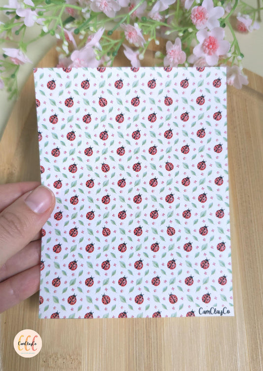 Feuille de transfert soluble à l'eau - Ladybug 03
