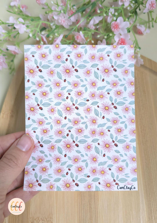 Feuille de transfert soluble à l'eau - Ladybug 02