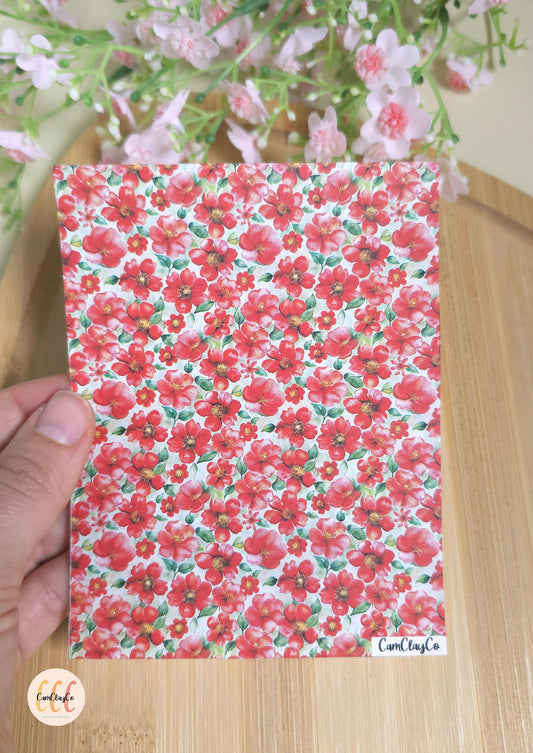 Feuille de transfert soluble à l'eau - Spring flowers 030