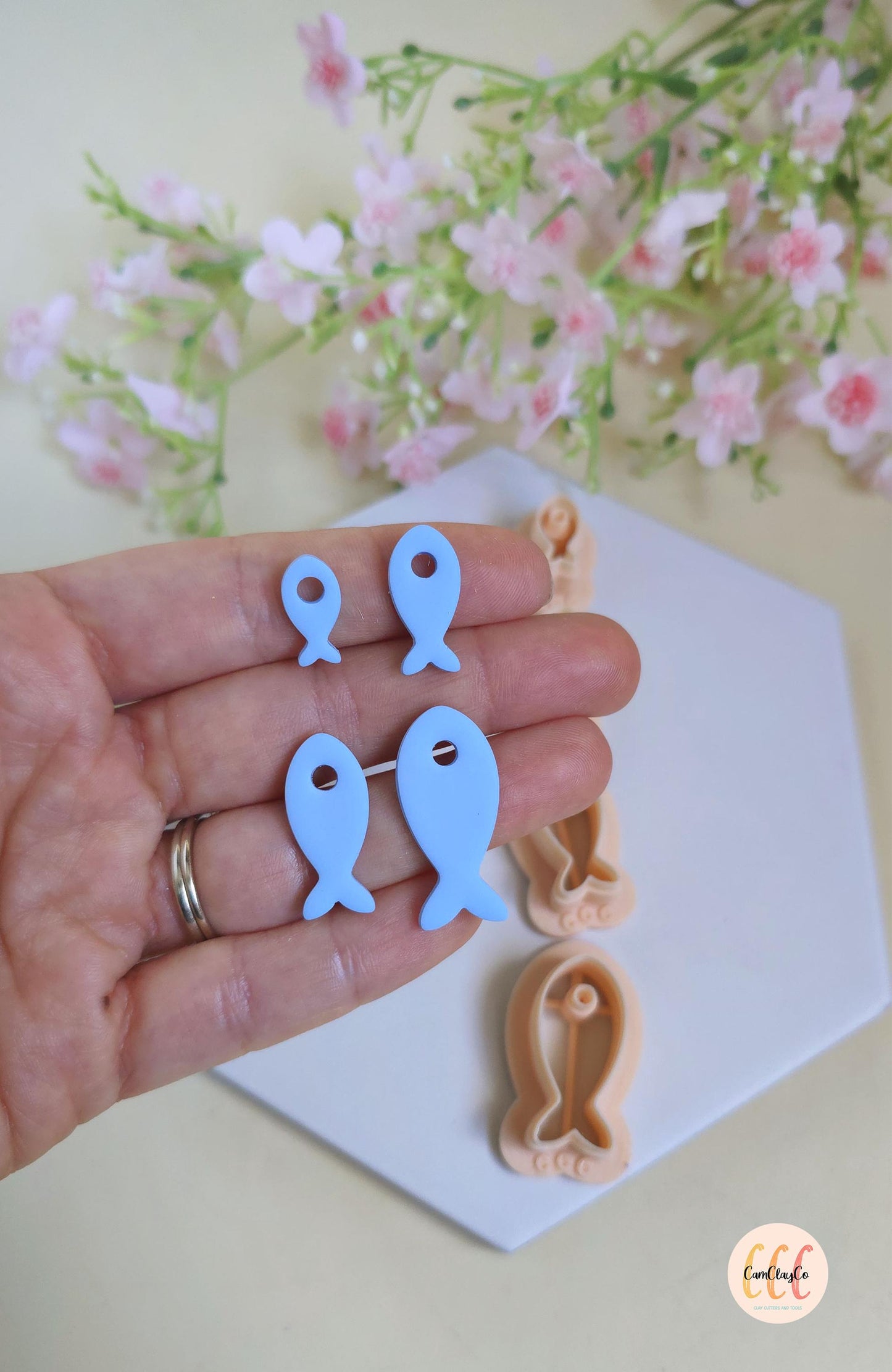 Emporte-pièces 3D en forme de poissons pour la fabrication de bijoux en argile polymère, créoles interchangeables