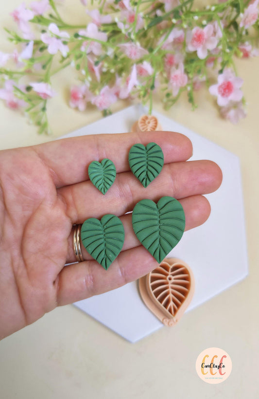 Emporte-pièces 3D en forme de feuilles tropicales pour la fabrication de bijoux en argile polymère, pampilles, créoles interchangeables