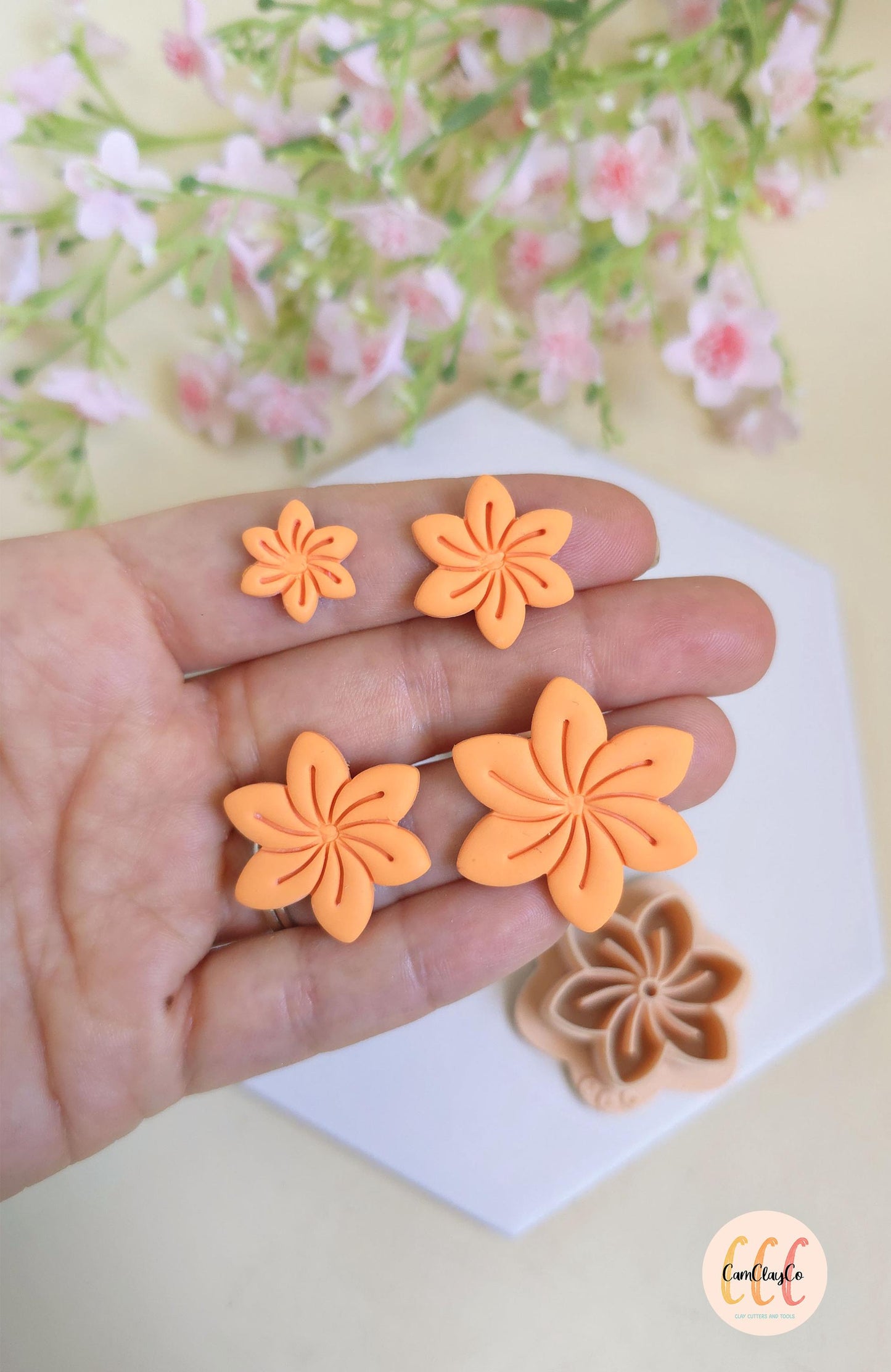 Emporte-pièces 3D en forme de fleurs tropicales pour la fabrication de bijoux en argile polymère, pampilles, créoles interchangeables