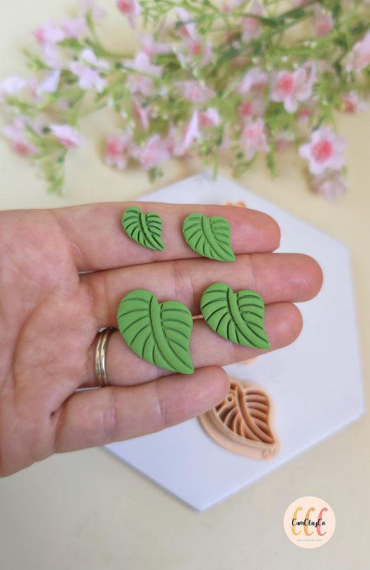 Emporte-pièces feuilles tropicales organiques pour la fabrication de bijoux en argile polymère, pampilles, créoles interchangeables