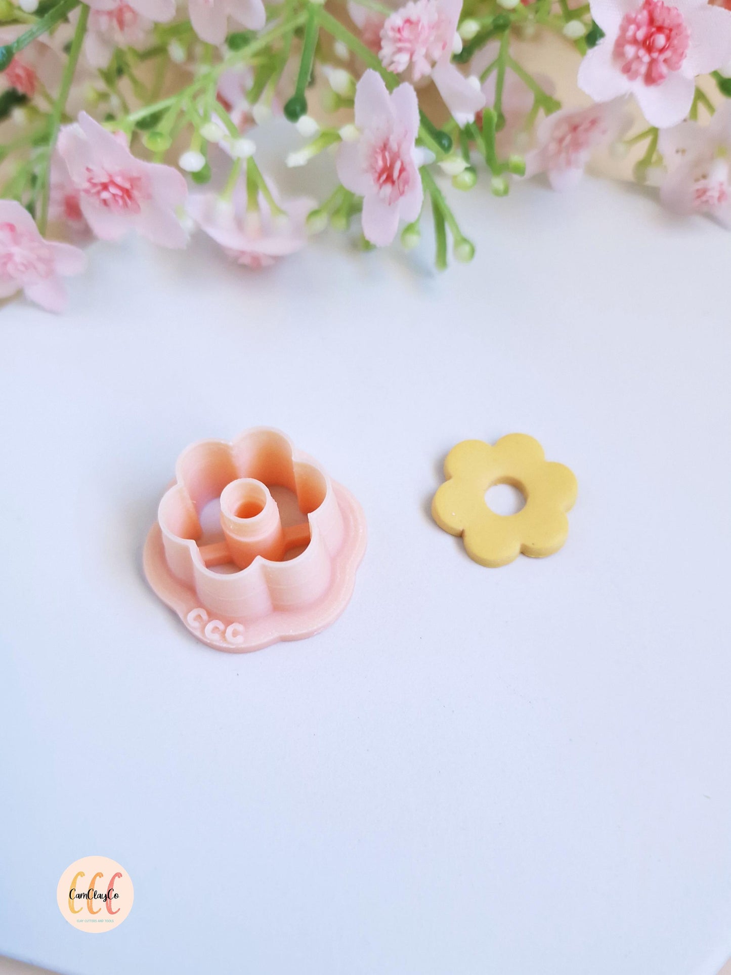Emporte-pièces 3D en forme de fleur donut 6 pétales pour la fabrication de bijoux en argile polymère