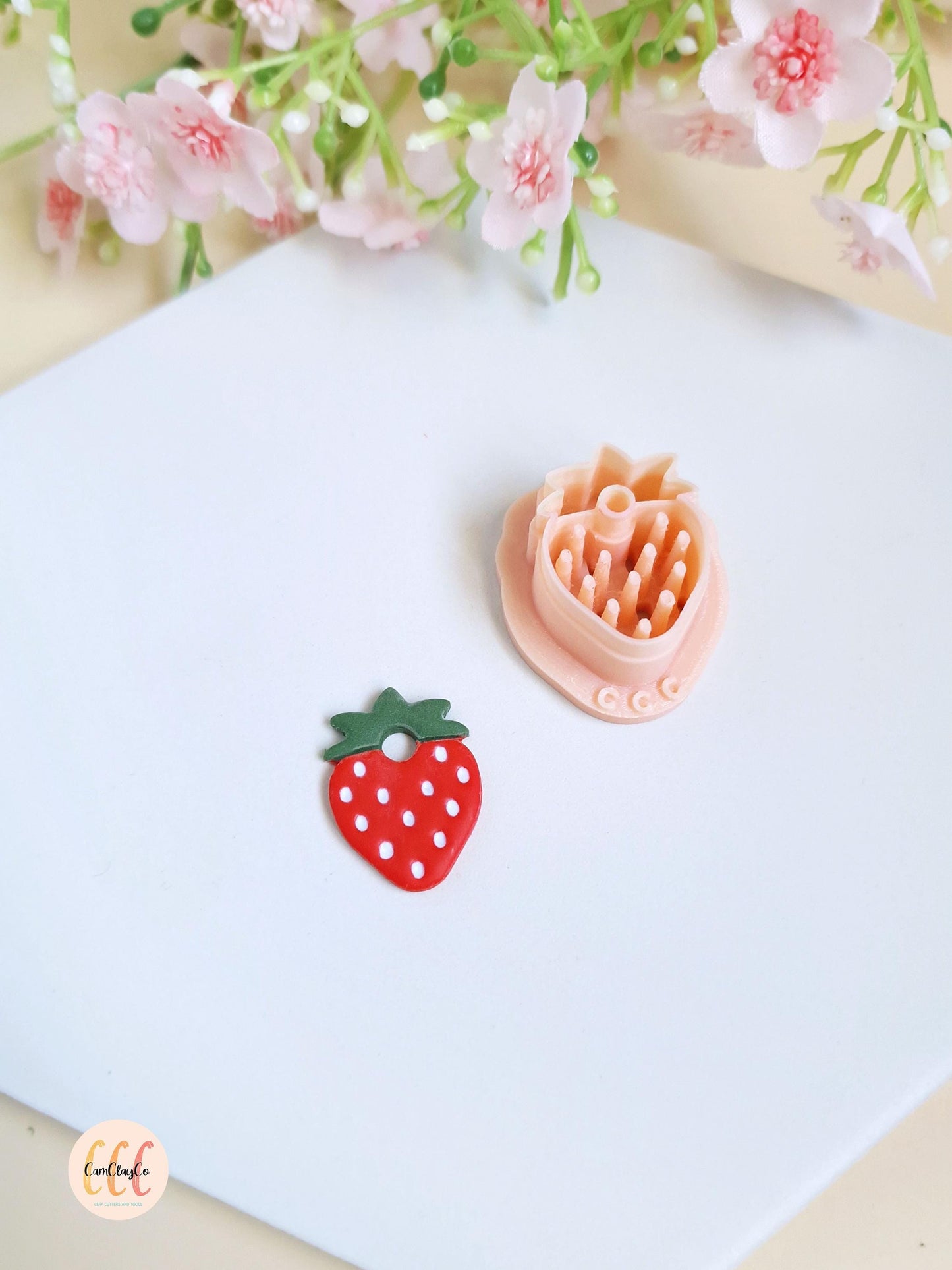 Emporte-pièces 3D en forme de fraises pour la fabrication de bijoux en argile polymère, créoles interchangeables