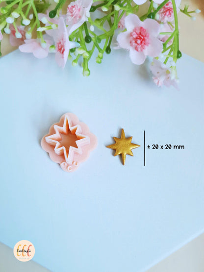 Emporte-pièce 3D en forme d'étoile de Noël pour la fabrication de bijoux en argile polymère