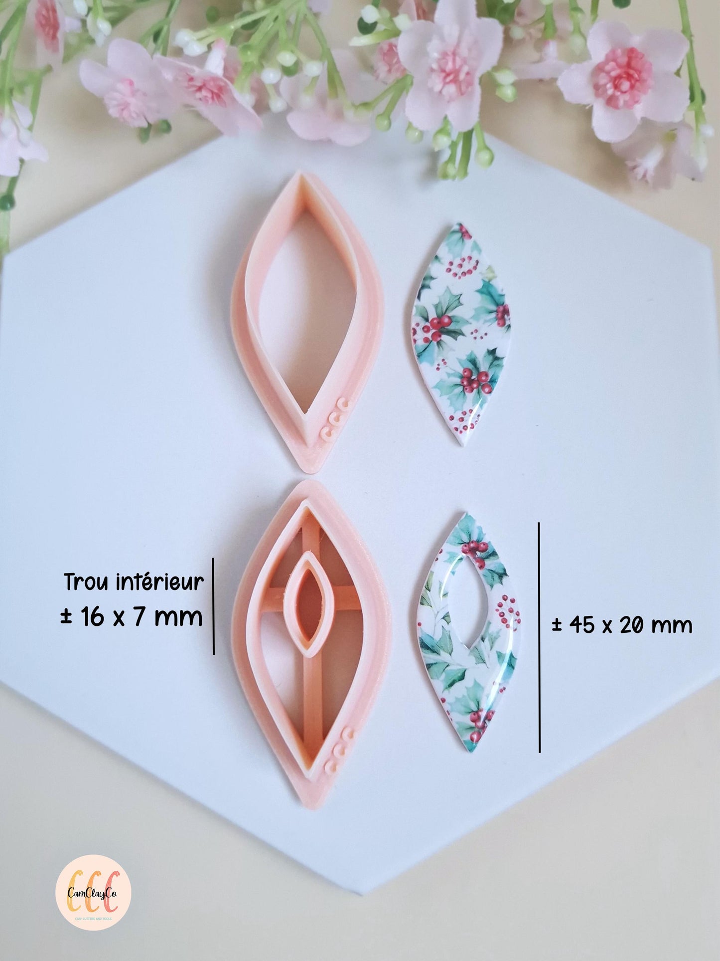 Emporte-pièce 3D pour la fabrication de bijoux en argile polymère, avec ou sans trou