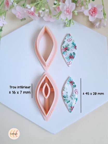 Emporte-pièce 3D pour la fabrication de bijoux en argile polymère, avec ou sans trou