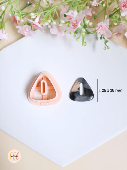 Emporte-pièce 3D en forme de triangle arrondi donut pour la fabrication de bijoux en argile polymère, créoles interchangeables, pampilles