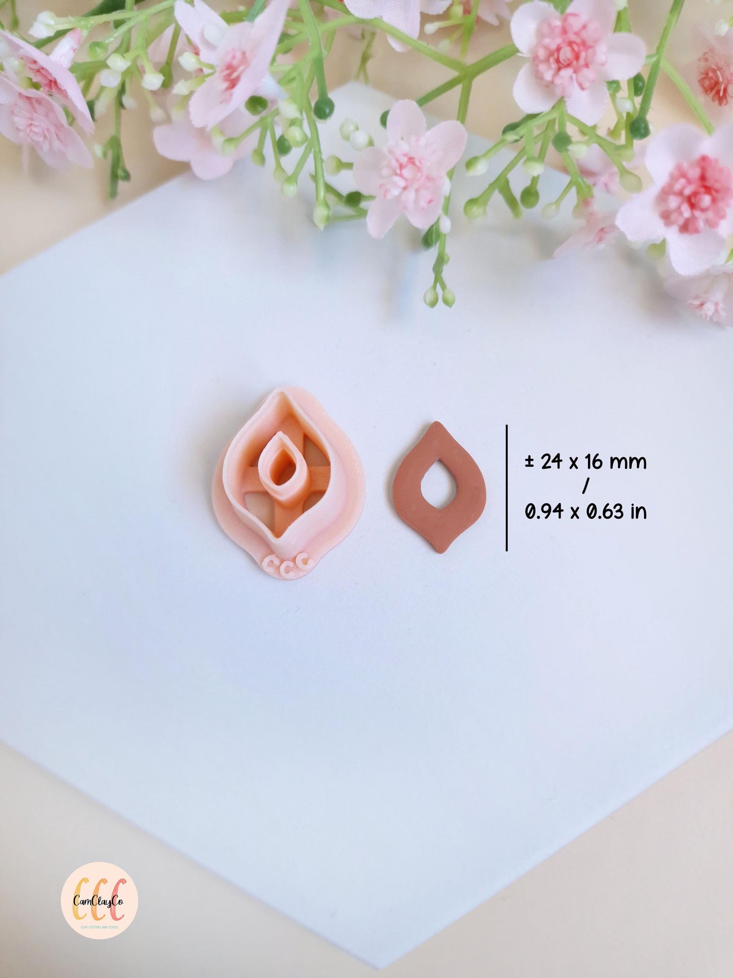 Emporte-pièce 3D en forme de goutte pointue pour la fabrication de bijoux en argile polymère, créoles interchangeables, pampilles
