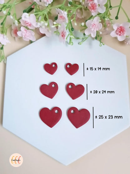 Emporte-pièces 3D en forme de cœurs pour la fabrication de bijoux en argile polymère, créoles interchangeables, pampilles