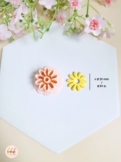 Emporte-pièce 3D en forme de fleur 10 pétales pour la fabrication de bijoux en argile polymère, pampilles, créoles interchangeables