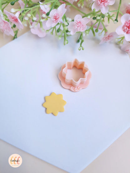 Emporte-pièce 3D en forme de fleur 8 pétales pointus pour la fabrication de bijoux en argile polymère, créoles interchangeables, pampilles