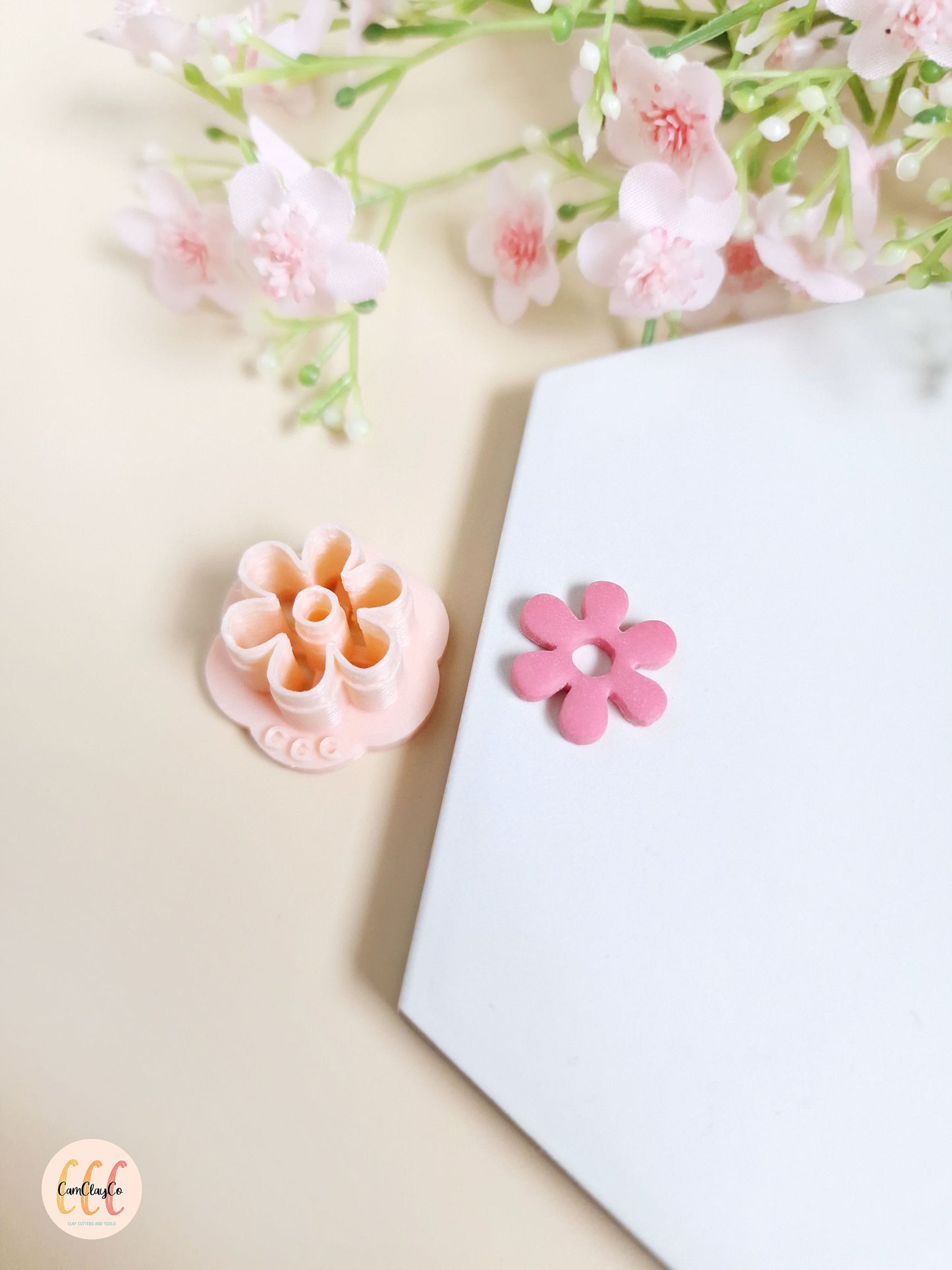 Emporte-pièce 3D en forme de fleur 6 pétales pour la fabrication de bijoux en argile polymère, créoles interchangeables, pampilles