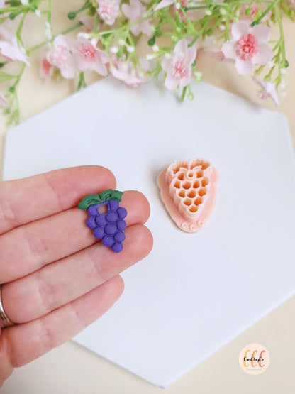 Emporte-pièces 3D en forme de raisin pour la fabrication de bijoux en argile polymère, créoles interchangeables