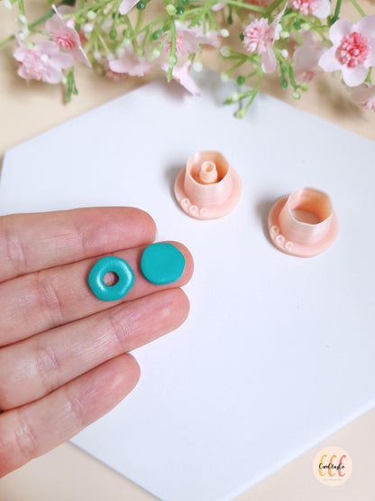 Emporte-pièce 3D en forme de cercle organique pour la fabrication de bijoux en argile polymère, créoles interchangeables, pampilles