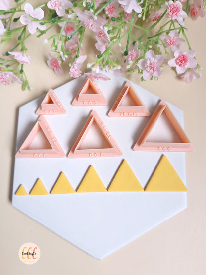 Emporte-pièces 3D en forme de triangles pour fabrication de bijoux en argile polymère