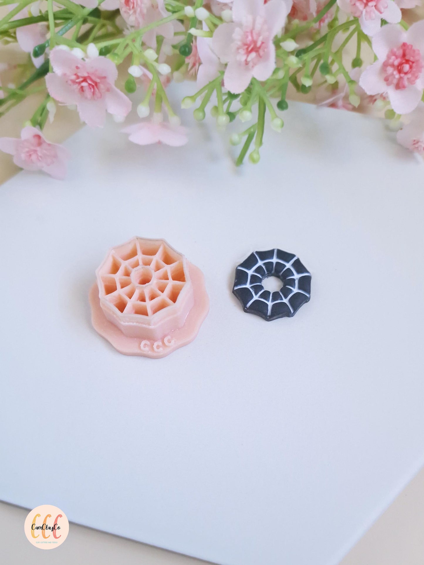 Emporte-pièce 3D en forme de toile d'araignée donut pour la fabrication de bijoux en argile polymère, créoles interchangeables, pampilles