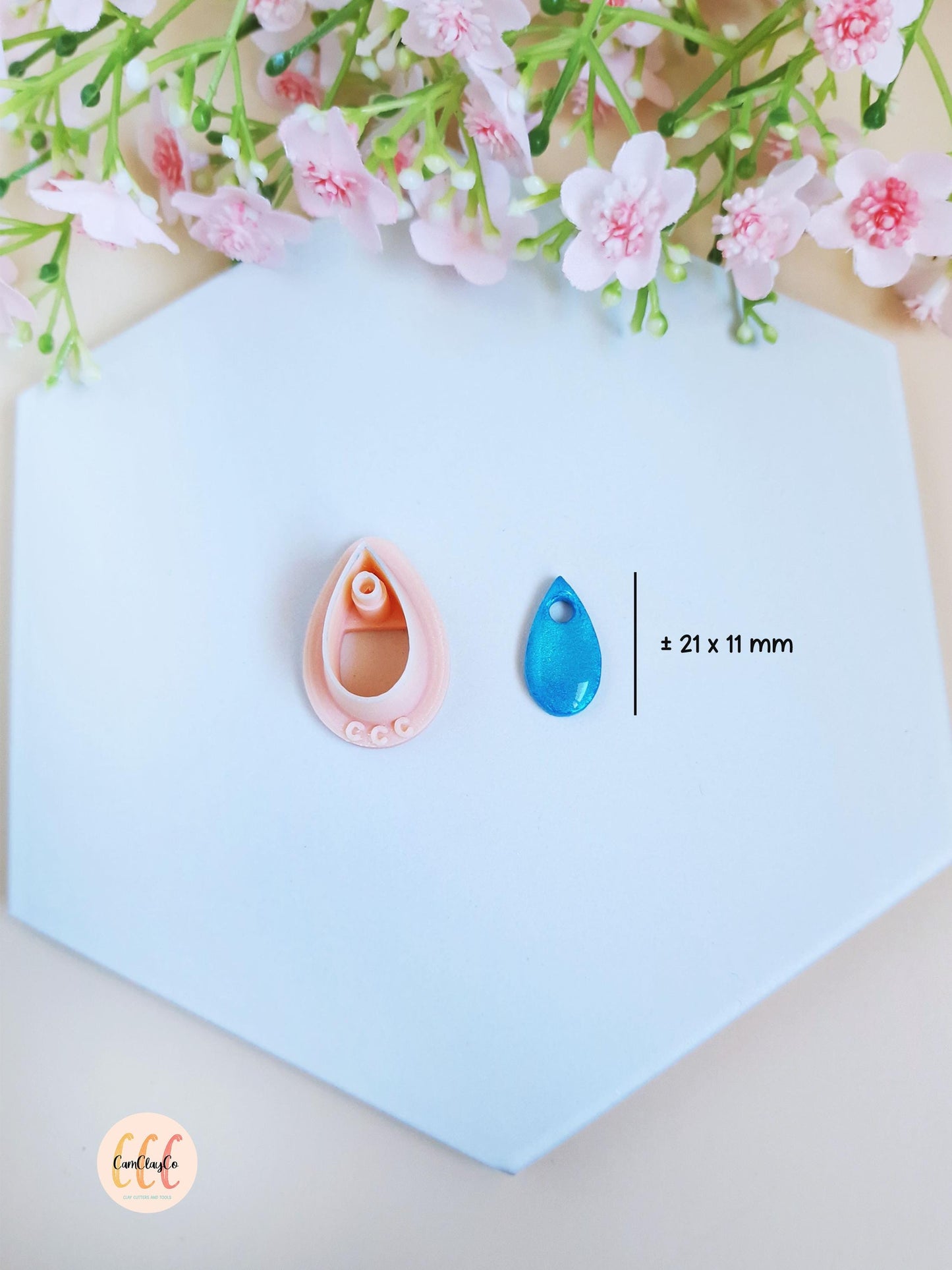 Emporte-pièce 3D en forme de goutte pour la fabrication de bijoux en argile polymère, créoles interchangeables, pampilles