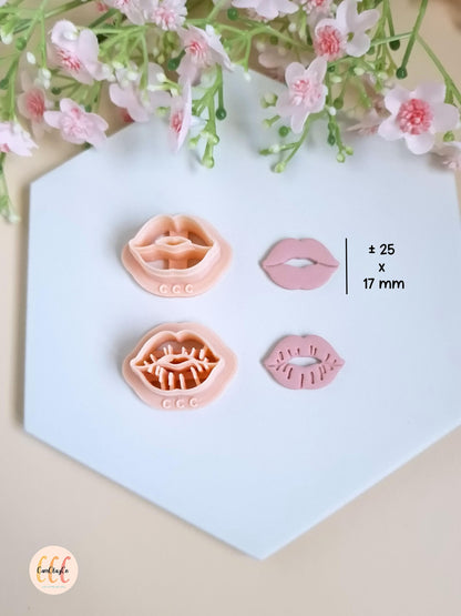 Emporte-pièce 3D en forme de bouche pour la fabrication de bijoux en argile polymère
