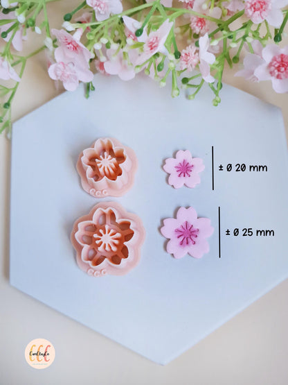 Emporte-pièces 3D fleurs de cerisiers pour la fabrication de bijoux en argile polymère, créoles interchangeables, pampilles