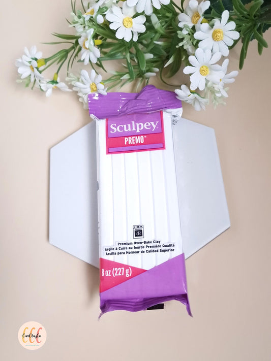 Argile polymère gros pain Sculpey Premo - White 227g