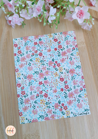 Water Soluble Transfer Sheet for Polymer Clay Jewelry Making - Spring Flowers 09