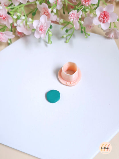 Emporte-pièce 3D en forme de cercle organique pour la fabrication de bijoux en argile polymère, créoles interchangeables, pampilles