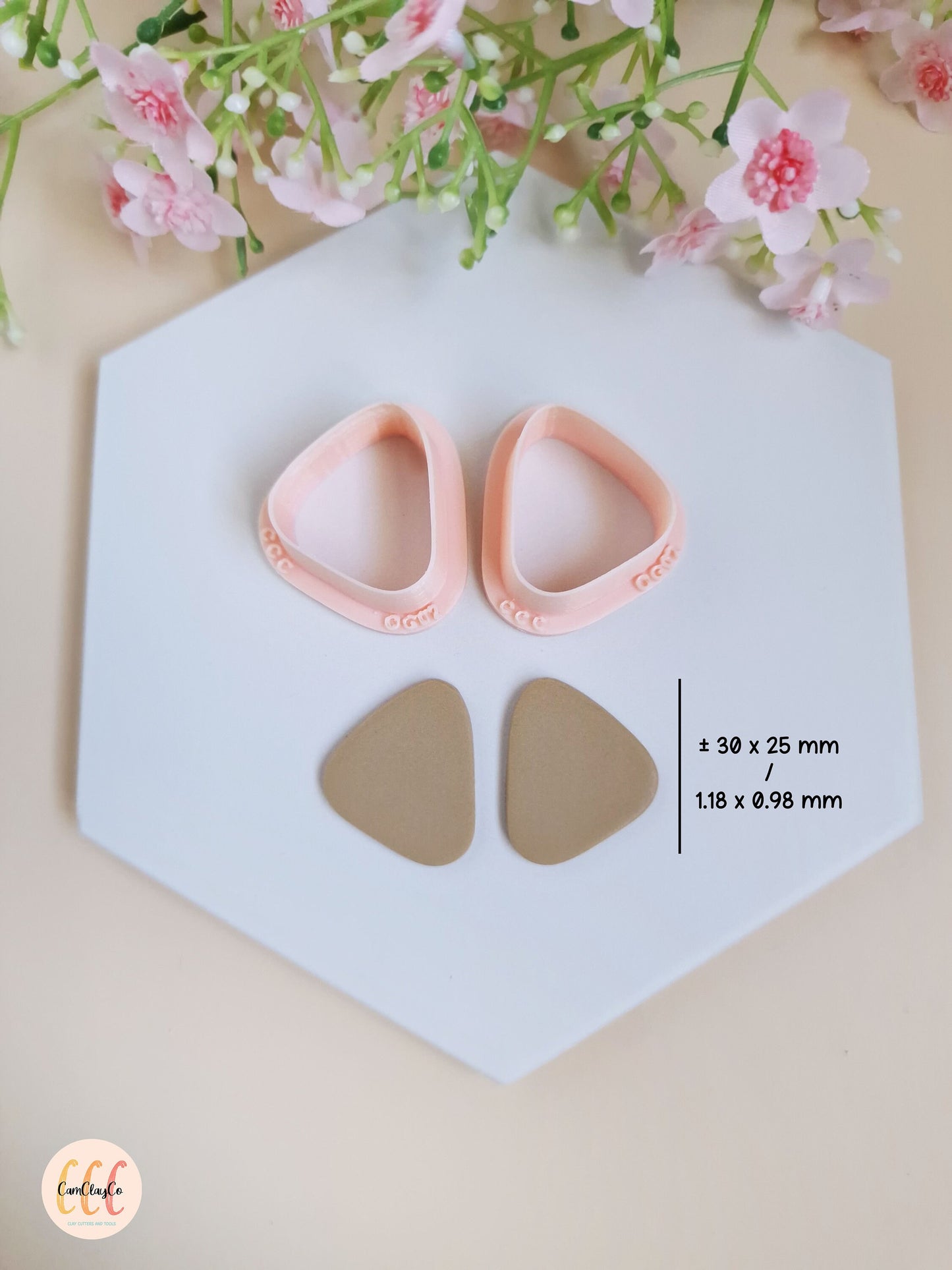 Set de deux emporte-pièces miroir pour la fabrication de bijoux en argile polymère - OG02