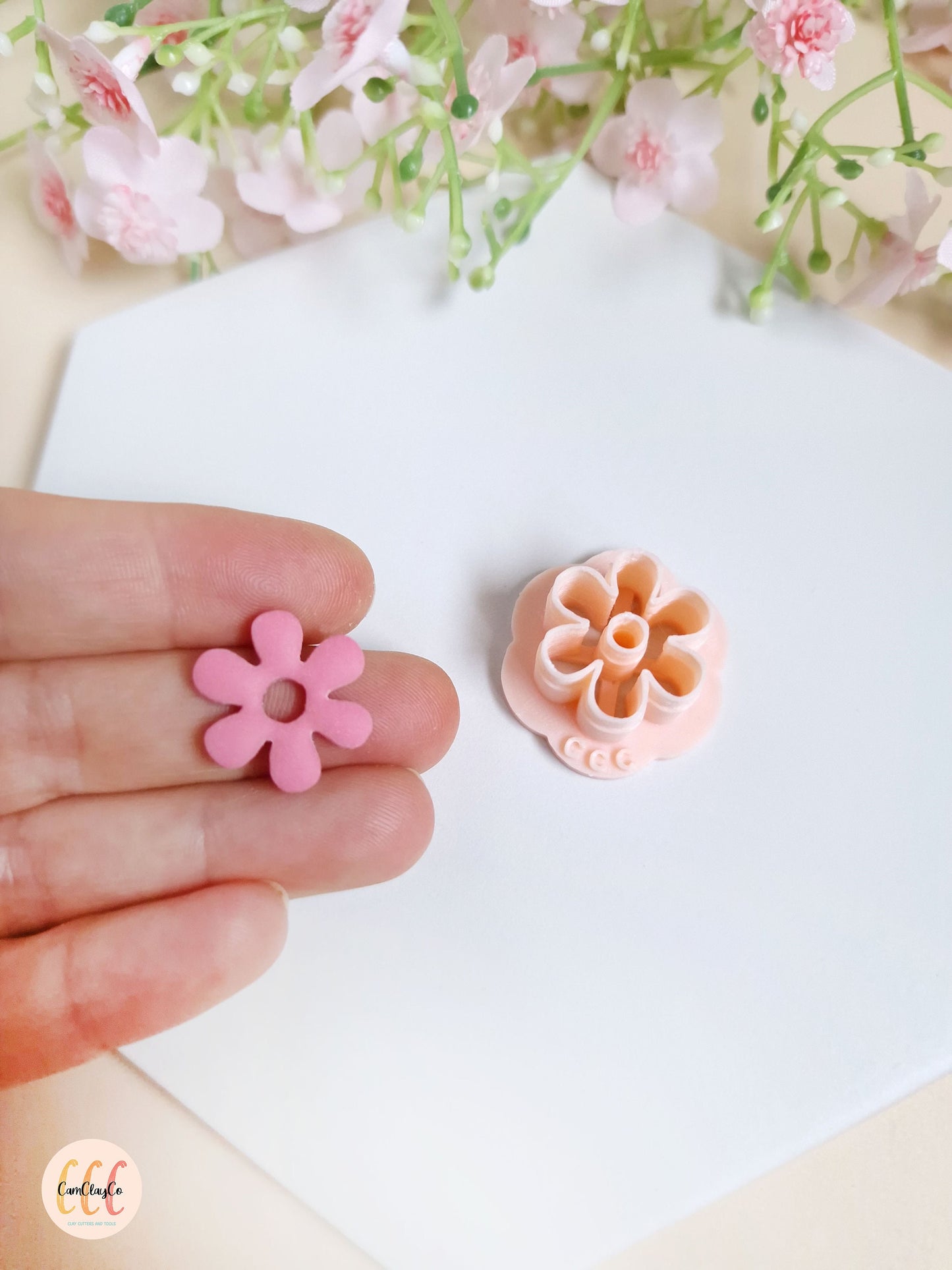 Emporte-pièce 3D en forme de fleur 6 pétales pour la fabrication de bijoux en argile polymère, créoles interchangeables, pampilles