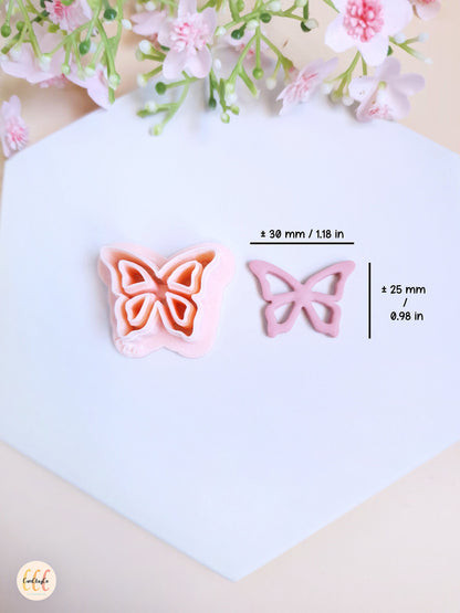 Emporte-pièce 3D en forme de papillon creux pour la fabrication de bijoux en argile polymère