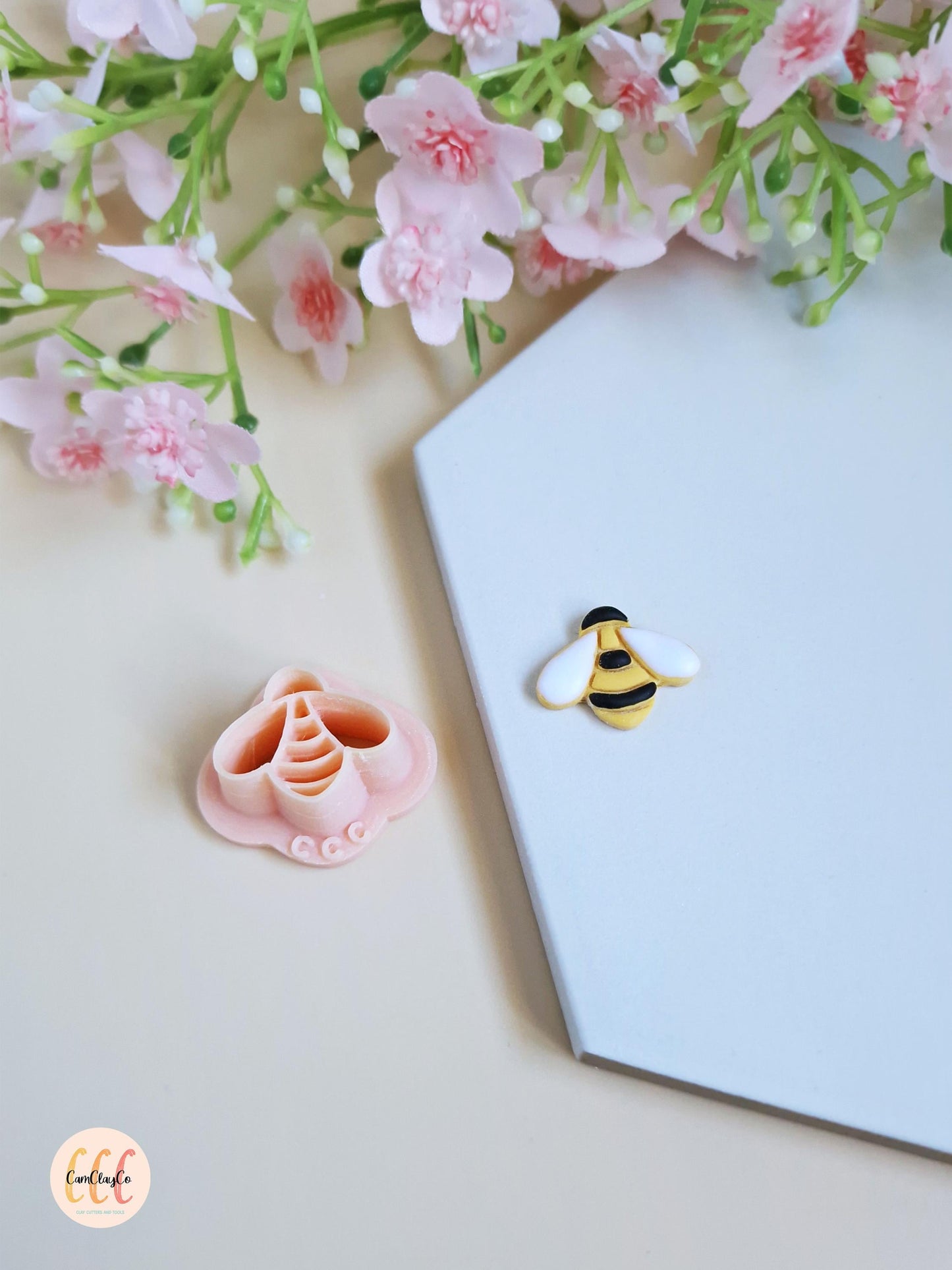 Emporte-pièce 3D en forme d'abeille pour la fabrication de bijoux en argile polymère, créoles interchangeables, pampilles