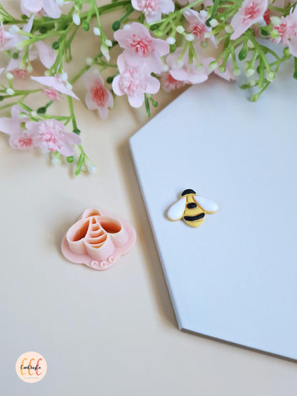 Emporte-pièce 3D en forme d'abeille pour la fabrication de bijoux en argile polymère, créoles interchangeables, pampilles