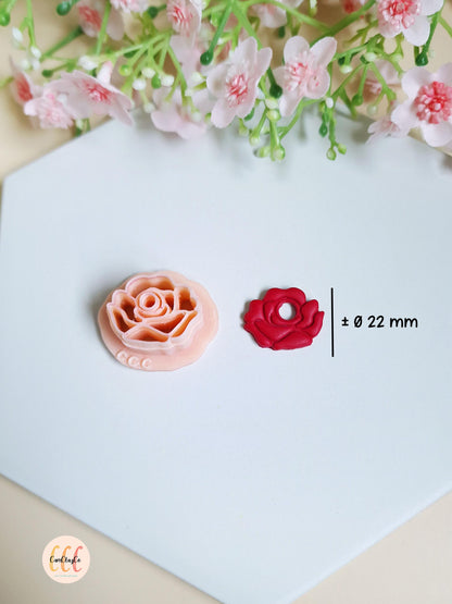 Emporte-pièce 3D en forme de rose pour la fabrication de bijoux en argile polymère, créoles interchangeables, pampilles