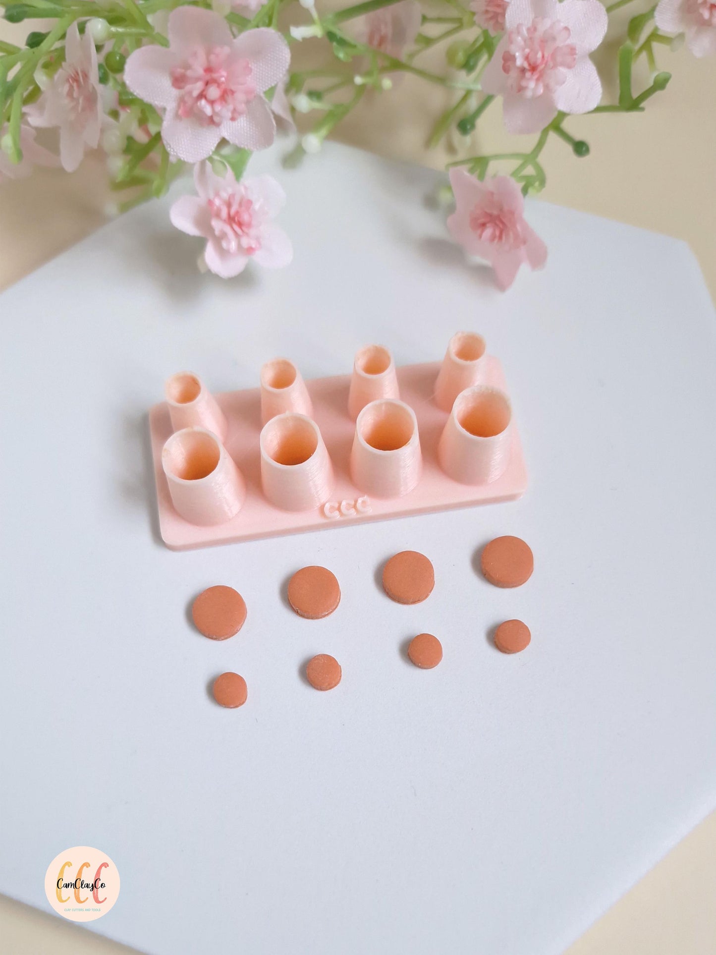 Emporte-pièce 3D en forme de petits cercles 2 tailles différentes pour la fabrication de bijoux en argile polymère - Set cercles 2 tailles
