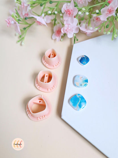Set de trois emporte-pièces pour la fabrication de bijoux en argile polymère - ST04