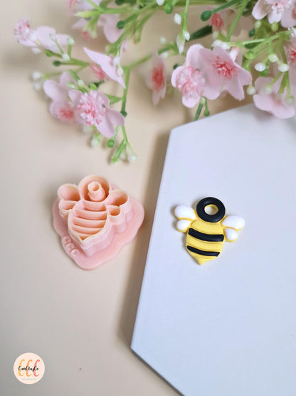 Emporte-pièce 3D en forme d'abeille pour la fabrication de bijoux en argile polymère, créoles interchangeables, pampilles