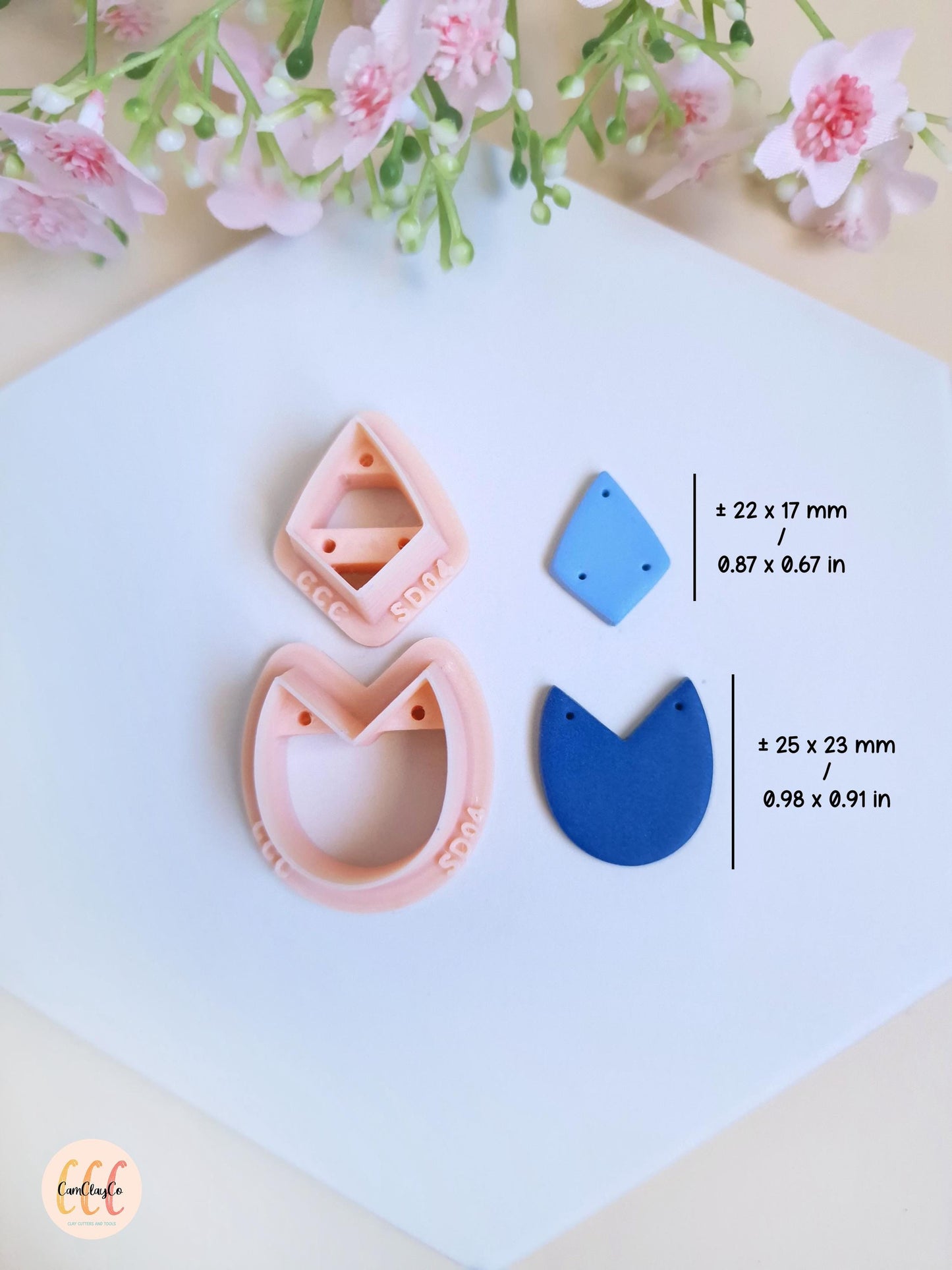 Set de deux emporte-pièces pour la fabrication de bijoux en argile polymère - SD04