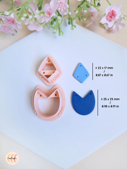 Set de deux emporte-pièces pour la fabrication de bijoux en argile polymère - SD04