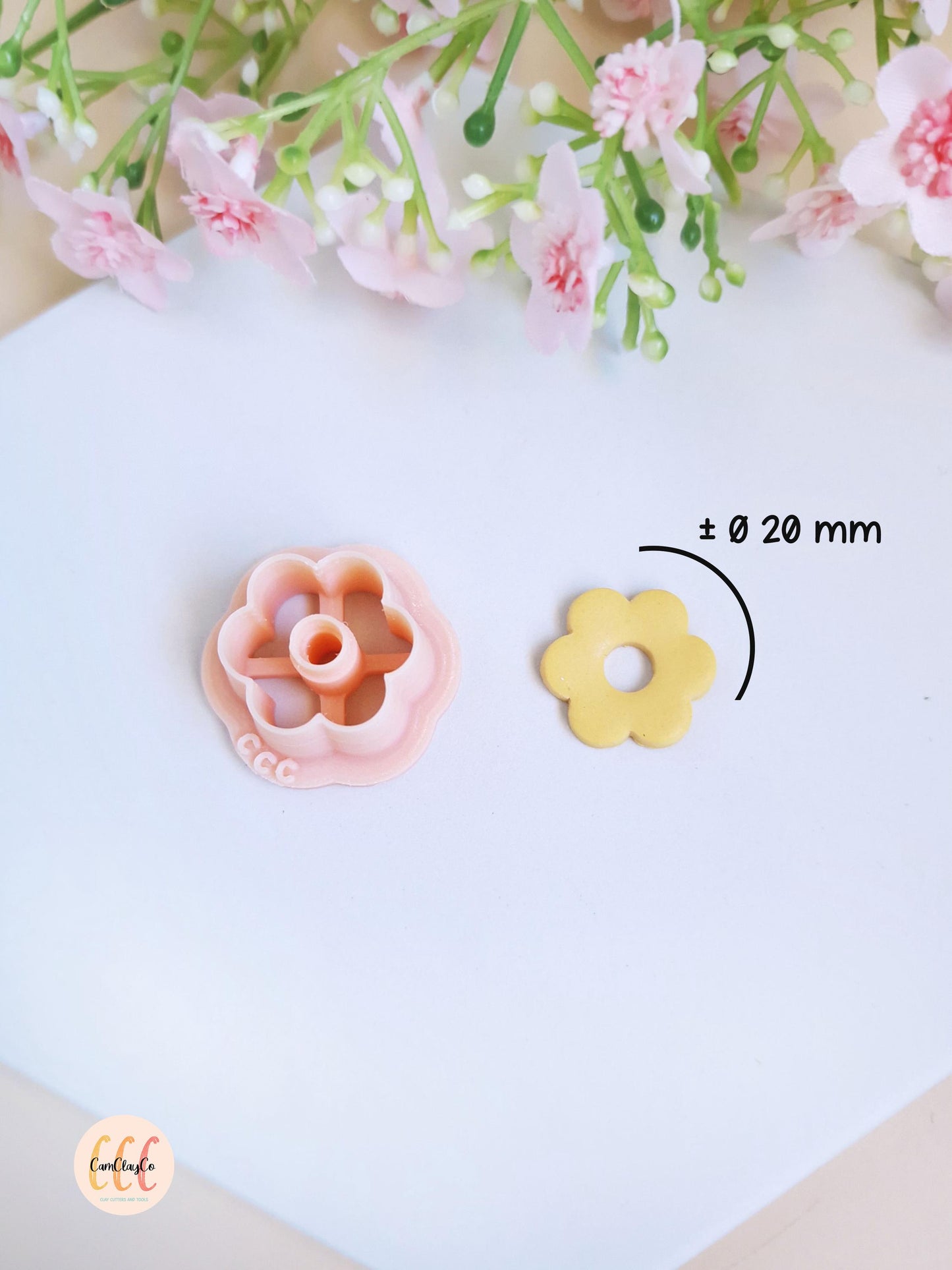 Emporte-pièces 3D en forme de fleur donut 6 pétales pour la fabrication de bijoux en argile polymère