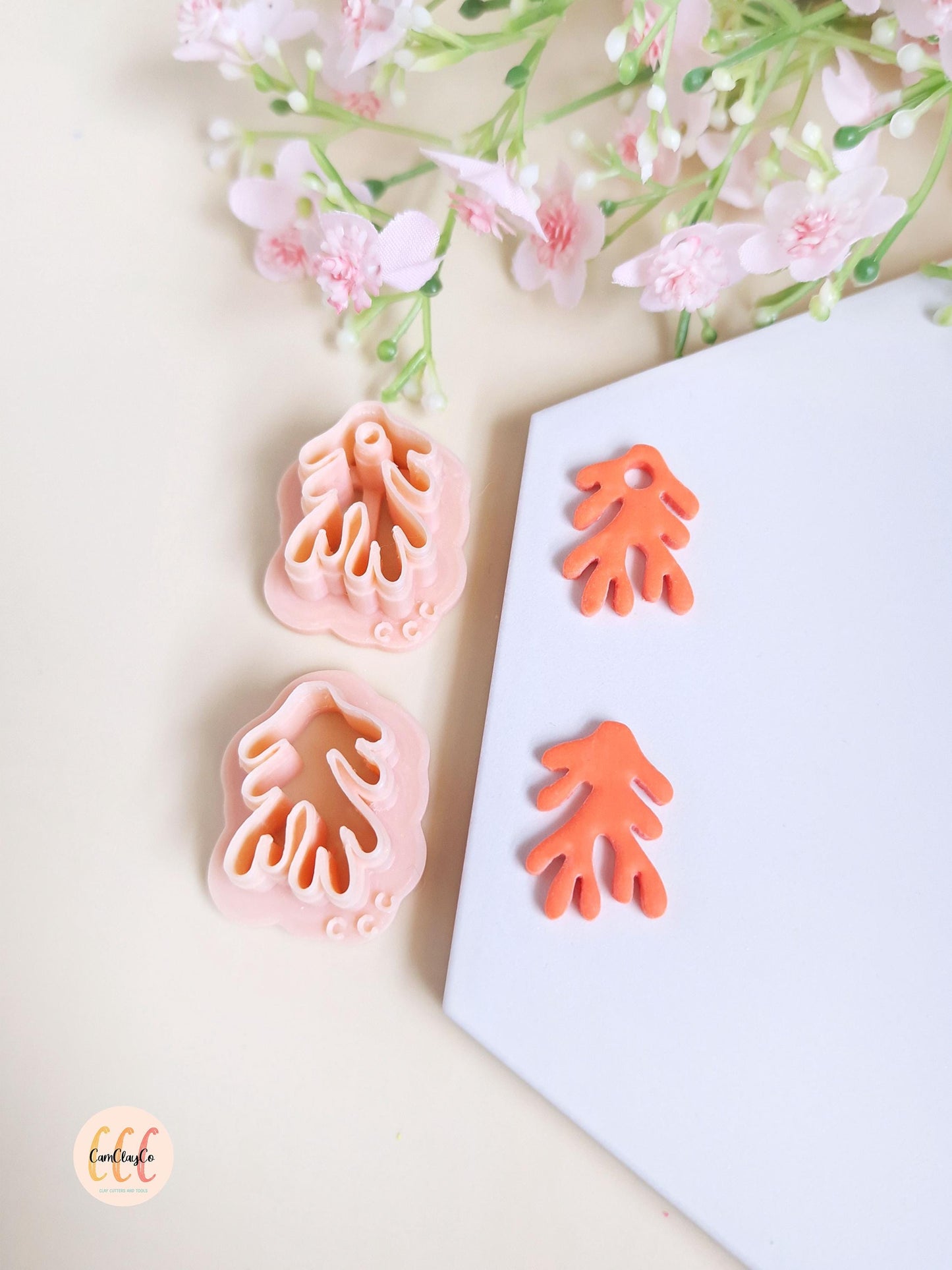 Emporte-pièces 3D en forme de corail pour la fabrication de bijoux en argile polymère, créoles interchangeables, pampilles
