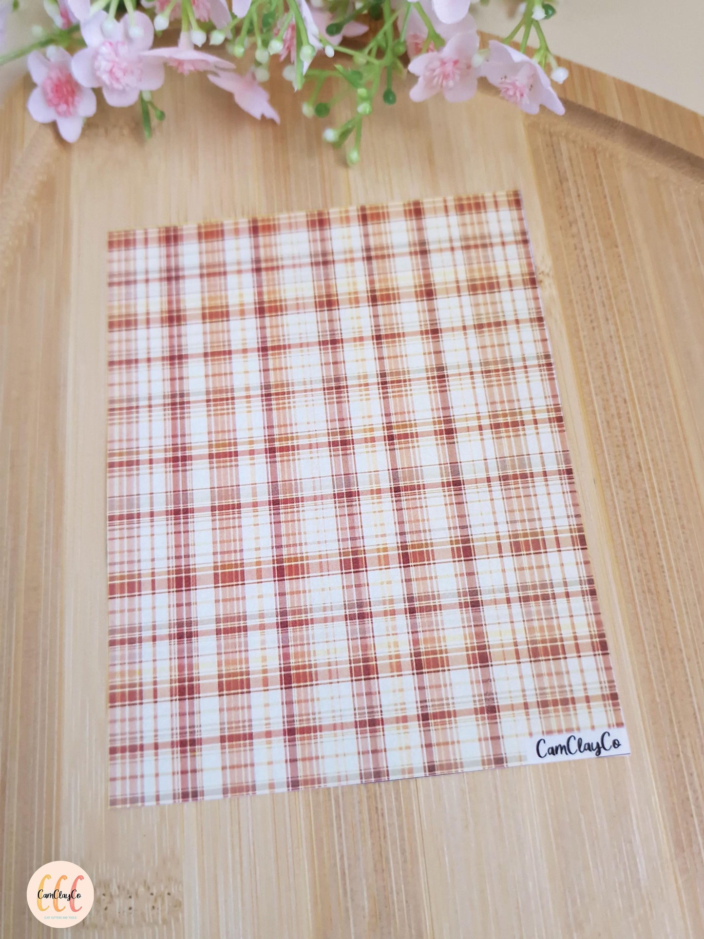 Feuille de transfert soluble à l'eau - Plaid 04