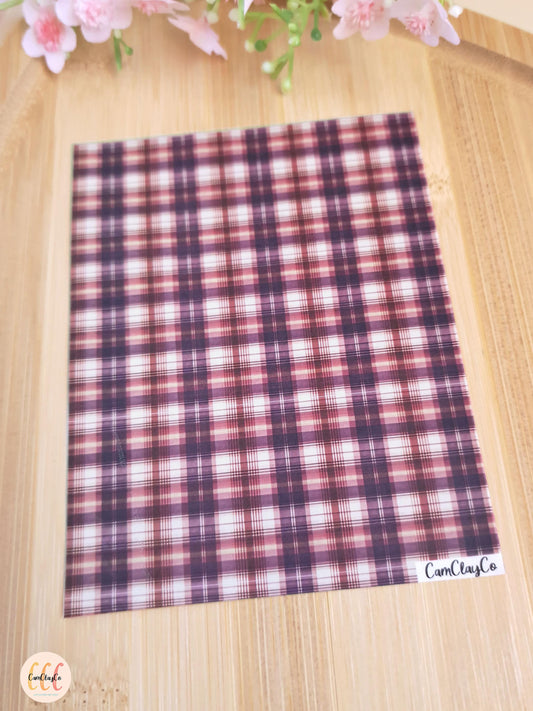 Feuille de transfert soluble à l'eau - Plaid 02