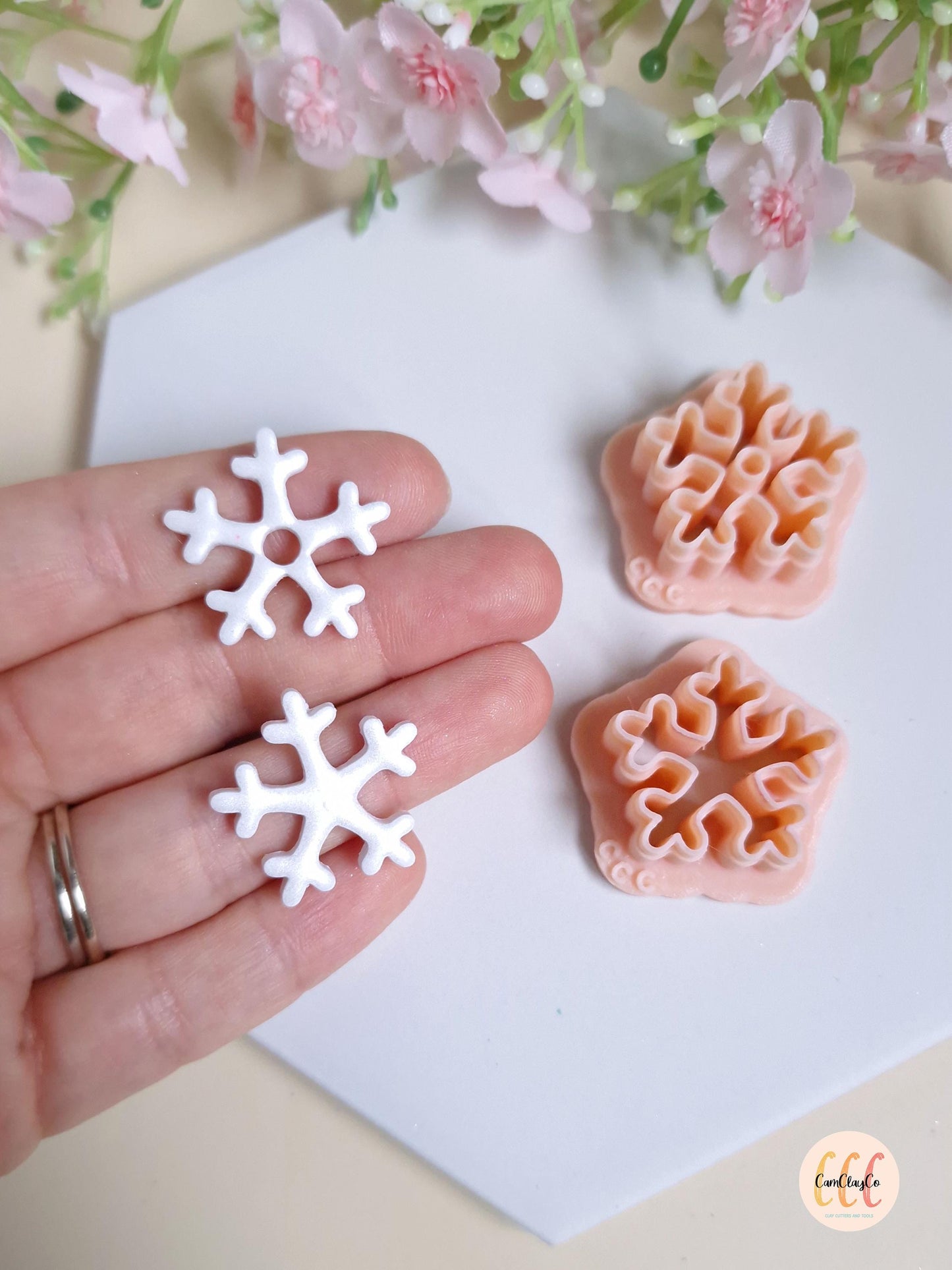 Emporte-pièces 3D en forme de flocons de neige pour la fabrication de bijoux en argile polymère, pampilles pour créoles interchangeables